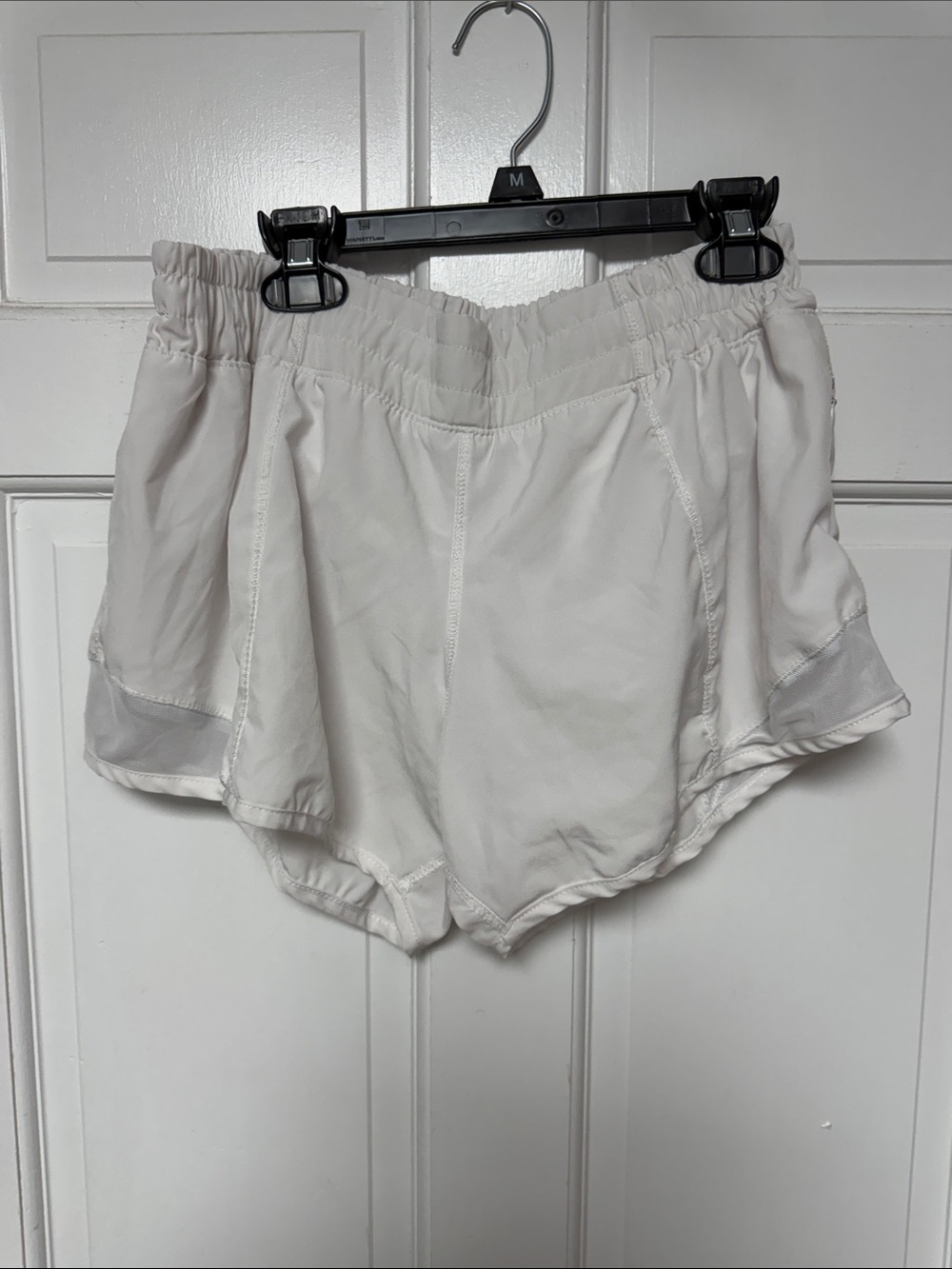 Varsity Light Cream Athletic Running Shorts